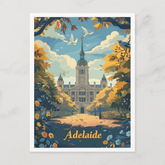 Adelaide Australia Art Vintage Travel Postkarte (Vorderseite)