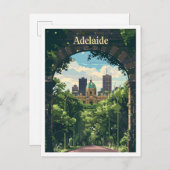 Adelaide Australia Art Vintage Travel Postkarte (Vorne/Hinten)