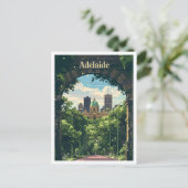 Adelaide Australia Art Vintage Travel Postkarte (Stehend Vorderseite)