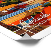 Adelaide Australia Artwork Travel Illustration Poster (Ecke)