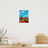 Adelaide Australia Artwork Travel Illustration Poster (Küche)