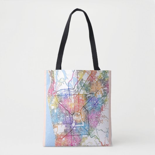 Adelaide Australia City Map Tasche (Vorderseite)