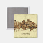 Adelaide Australia Cityscape Magnet (Vorderseite/Rückseite)