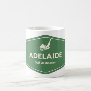 Adelaide Australia - Golf Course Destination Logo Kaffeetasse