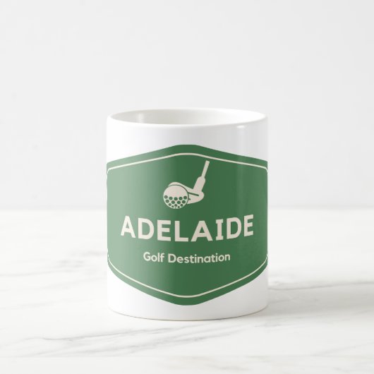 Adelaide Australia - Golf Course Destination Logo Kaffeetasse (Mittel)
