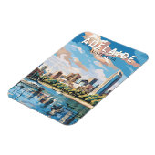 Adelaide Australia Reisen Art Vintag Magnet (Linke Seite)