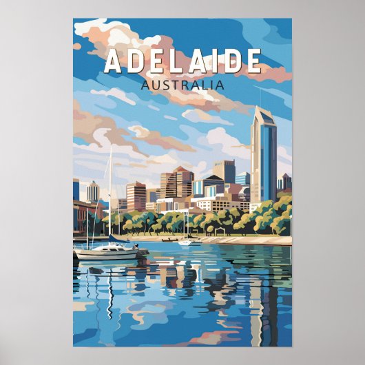 Adelaide Australia Reisen Art Vintag Poster (Vorne)