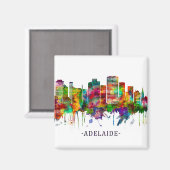 Adelaide Australia Skyline Magnet (Vorderseite/Rückseite)