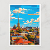 Adelaide Australia Vintage Illustration Postkarte (Vorderseite)