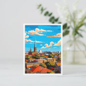 Adelaide Australia Vintage Illustration Postkarte (Stehend Vorderseite)