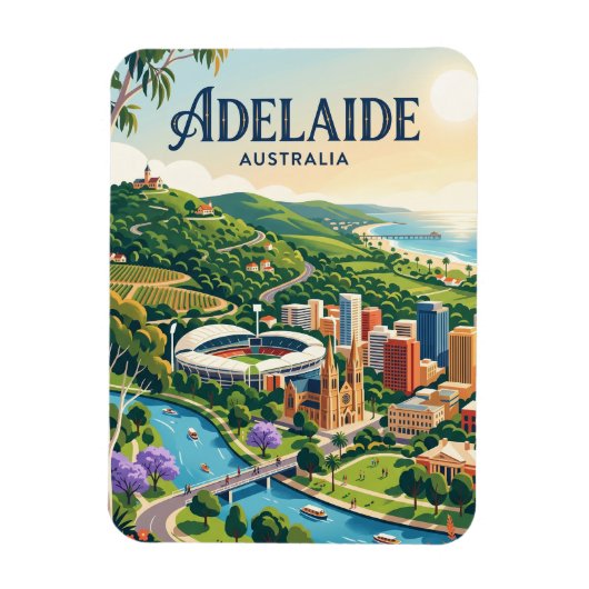 Adelaide Australien Magnet (Vertikal)