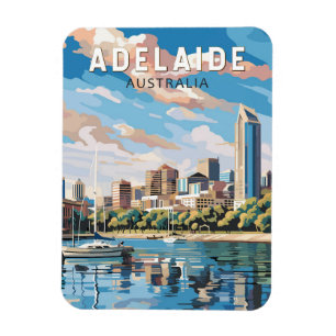 Adelaide Australien Reise Kunst Vintage Magnet