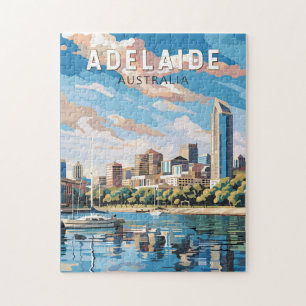 Adelaide Australien Reise Kunst Vintage Puzzle