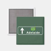 Adelaide, Australien Road Sign Magnet (Vorderseite/Rückseite)