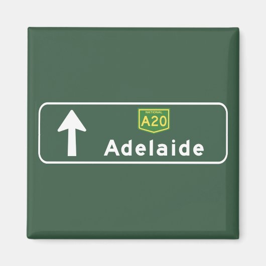 Adelaide, Australien Road Sign Magnet (Vorne)