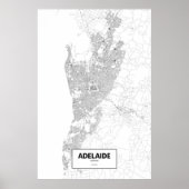 Adelaide, Australien (schwarz auf weiß) Poster (Vorne)