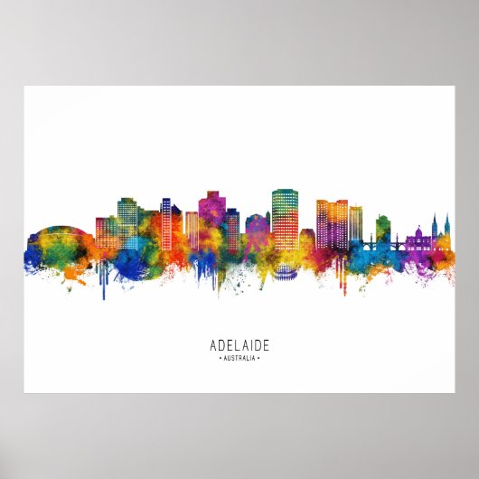 Adelaide Australien Skyline Poster (Vorne)