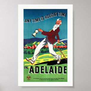 Adelaide Australien Vintage Reiseplakat Restaurier Poster