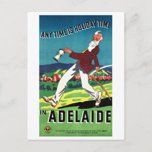 Adelaide Australien Vintage Reiseplakat Restaurier Postkarte