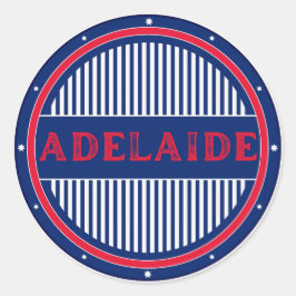 Adelaide City Pride Emblem – Australian Identity Runder Aufkleber
