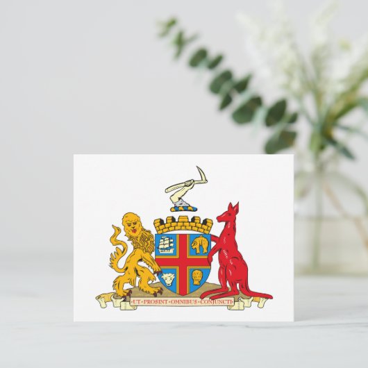Adelaide Coat of Arms Postcard Postkarte (Stehend Vorderseite)