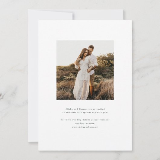 Adelaide Elegant Watercolor Eukalyptus Wedding Einladung (Rückseite)