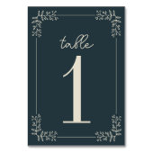 Adelaide Frame | Kurierte Farben | Einladung zur H Tischnummer (Rückseite)