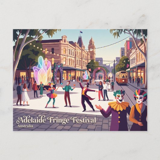 Adelaide Fringe Festival Australien Postkarte (Vorderseite)