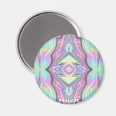 ADELAIDE ~ Gelb Grüne und Rosa Perlmutter Design Magnet (Vorderseite/Rückseite)