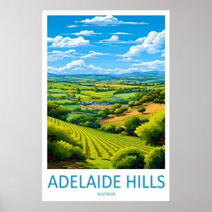 Adelaide Hills Park Reise Vintage Poster Ski