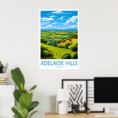 Adelaide Hills Park Reise Vintage Poster Ski (Heimbüro)