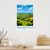 Adelaide Hills Park Reise Vintage Poster Ski (Küche)