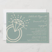 Adelaide | Kurierte Farbe | Verlobungsparty Einladung (Vorderseite)