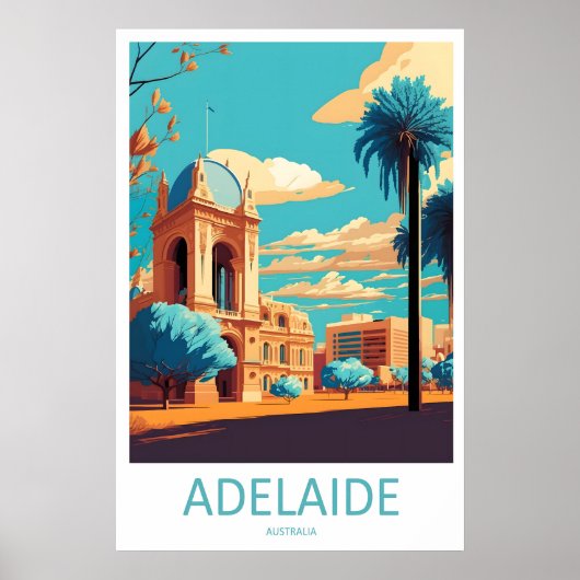 Adelaide Park National Vintage Reiseposter Ski Poster (Vorne)