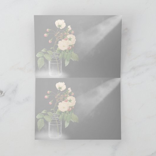 Adelaide-Rose auf Schwarzem Karte (Innenseite)