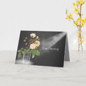 Adelaide-Rose auf Schwarzem Karte (Gelbe Blume)