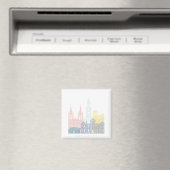 ADELAIDE SKYLINE POSTER PASTEL MAGNET (In Situ (Geschirrspüler))