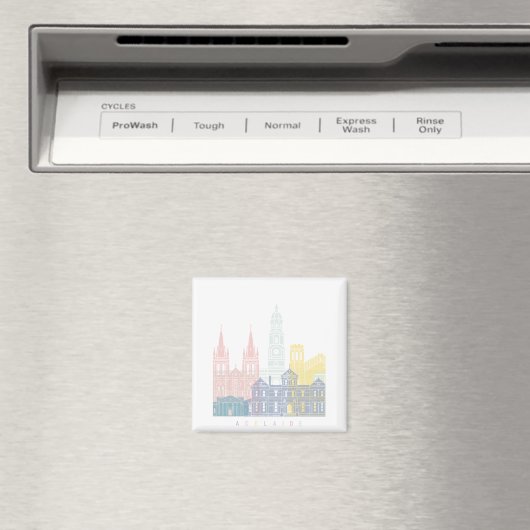 ADELAIDE SKYLINE POSTER PASTEL MAGNET (In Situ (Geschirrspüler))