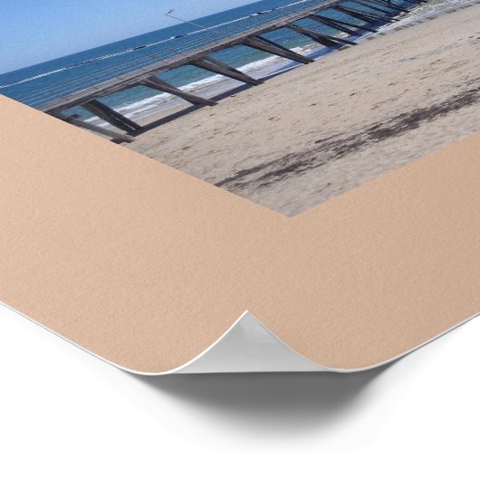 Adelaide, South Australia Beach mit Boardwalk Poster (Ecke)