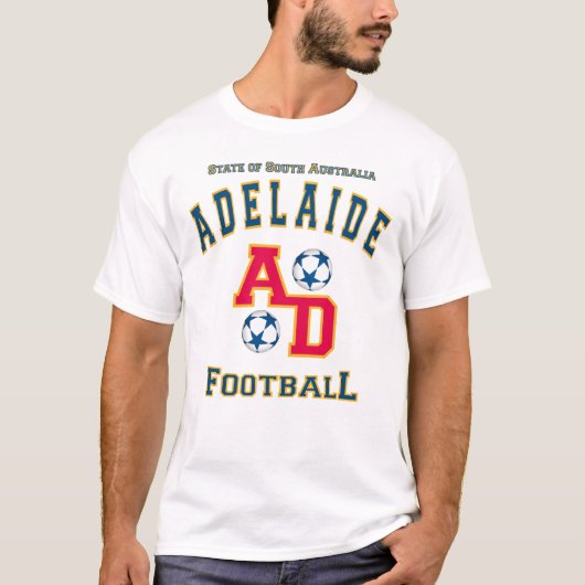 Adelaide, Staat Südaustralien, Fußball T-Shirt (Vorderseite)