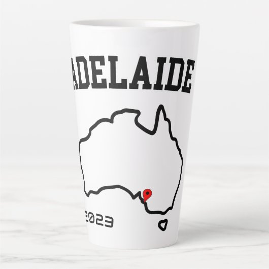 Adelaide Stadtkarte Maßgeschneidertes Jahr Milchtasse (Vorderseite)