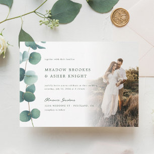 Adelaide Watercolor Eucalyptus Wedding Einladung