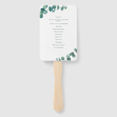 Adelaide Watercolor Eukalyptus Wedding Program Fächer (Rückseite)