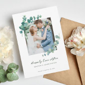 Adelaide Watercolor Greenery Wedding Announcement Einladung
