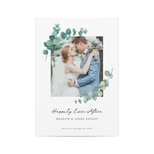 Adelaide Watercolor Greenery Wedding Announcement Einladung