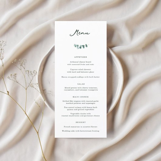 Adelaide Wedding Dinner Menu Menükarte