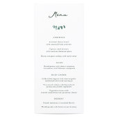 Adelaide Wedding Dinner Menu Menükarte