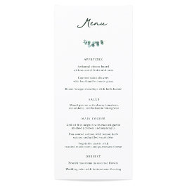 Adelaide Wedding Dinner Menu Menükarte