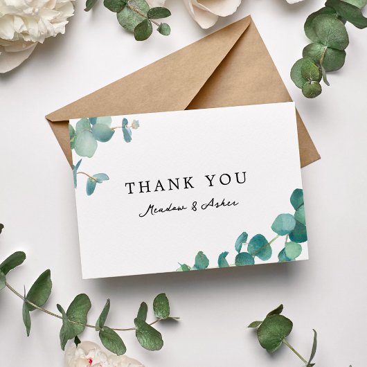 Adelaide Wedding Eukalyptus Vielen Dank Dankeskarte