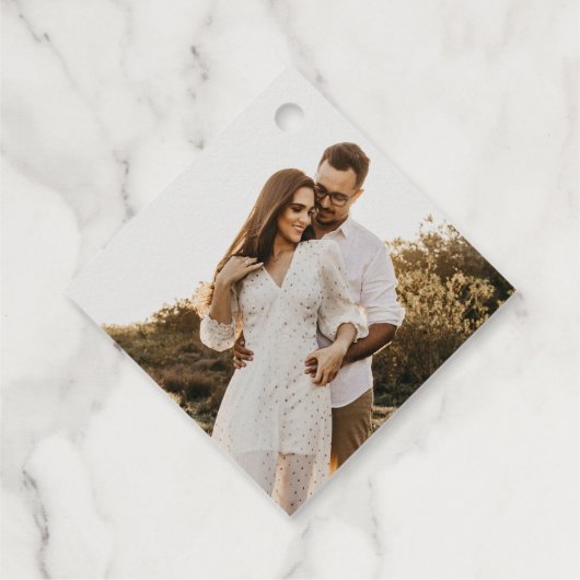 Adelaide Wedding Monogram Geschenkanhänger (Rückseite)